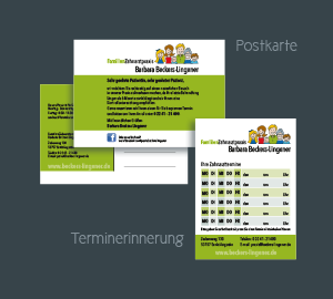 Postkarte und Terminzettel Beckers-Lingener